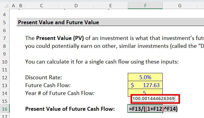 Present Value Example