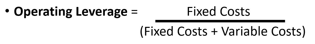 Operating Leverage Formula 1
