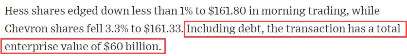 Purchase Enterprise Value in a News Article