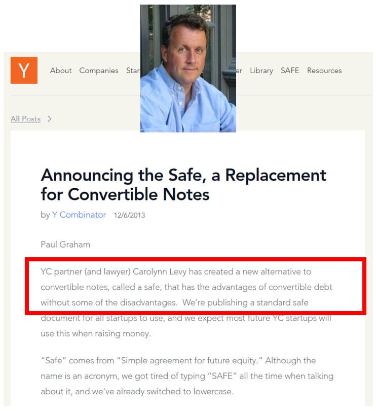 Paul Graham - SAFE Note Introduction in 2013