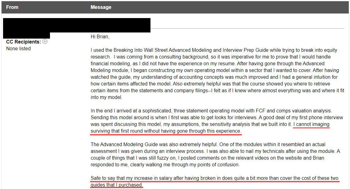 “I cannot [imagine] surviving that first round without having gone through this experience… Safe to say that my increase in salary after having broken in does quite a bit more than cover the cost of these two guides that I purchased.”