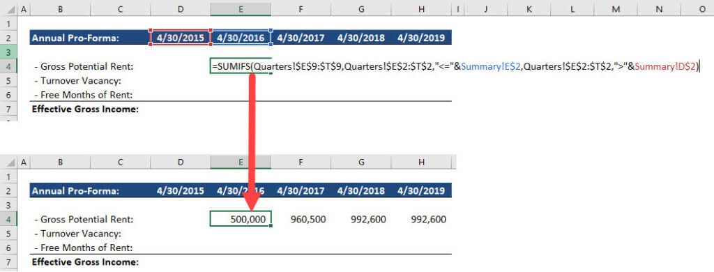 Excel SUMIFS Formula
