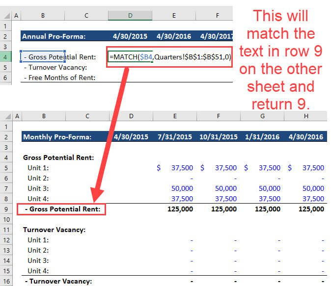 Excel MATCH Function