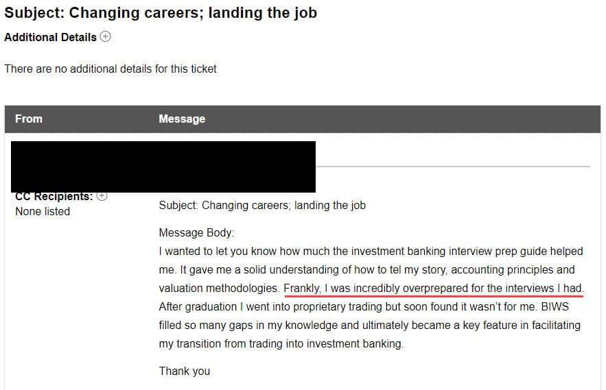 "Frankly, I was incredibly overprepared for the interviews I had."