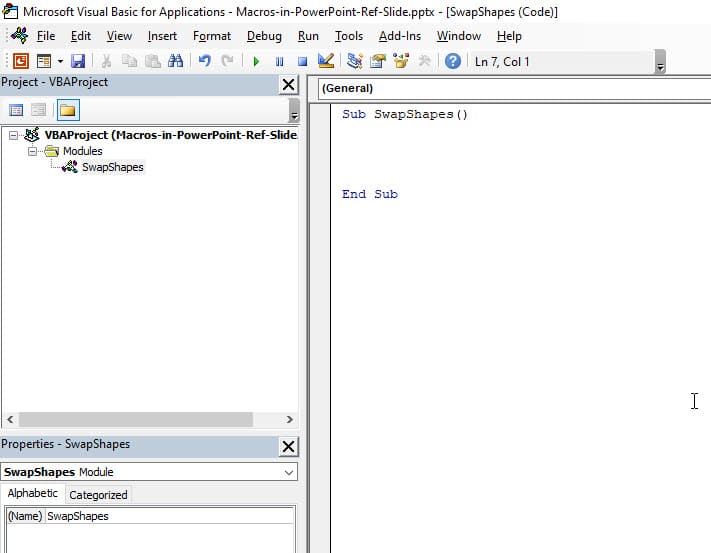 Macros in PowerPoint - VBA Subroutine