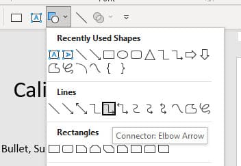 PowerPoint Line with Elbow