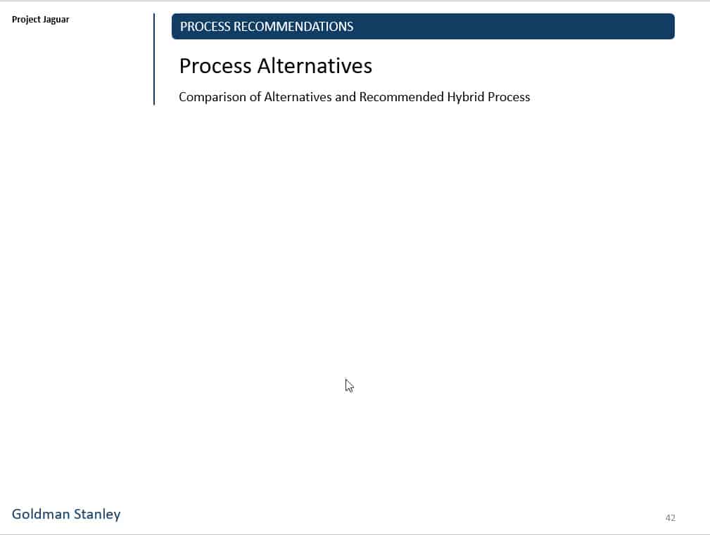 Blank Recommendations Slide